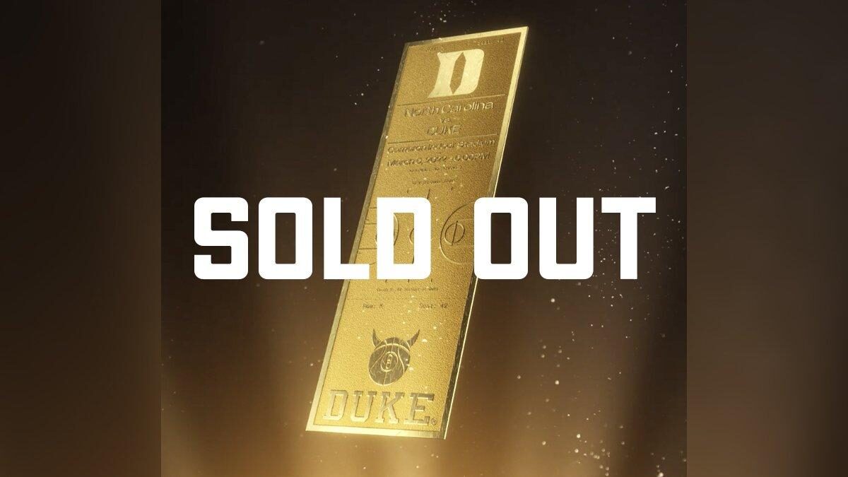 Graphique "Sold Out" de Duke Basketball NFT