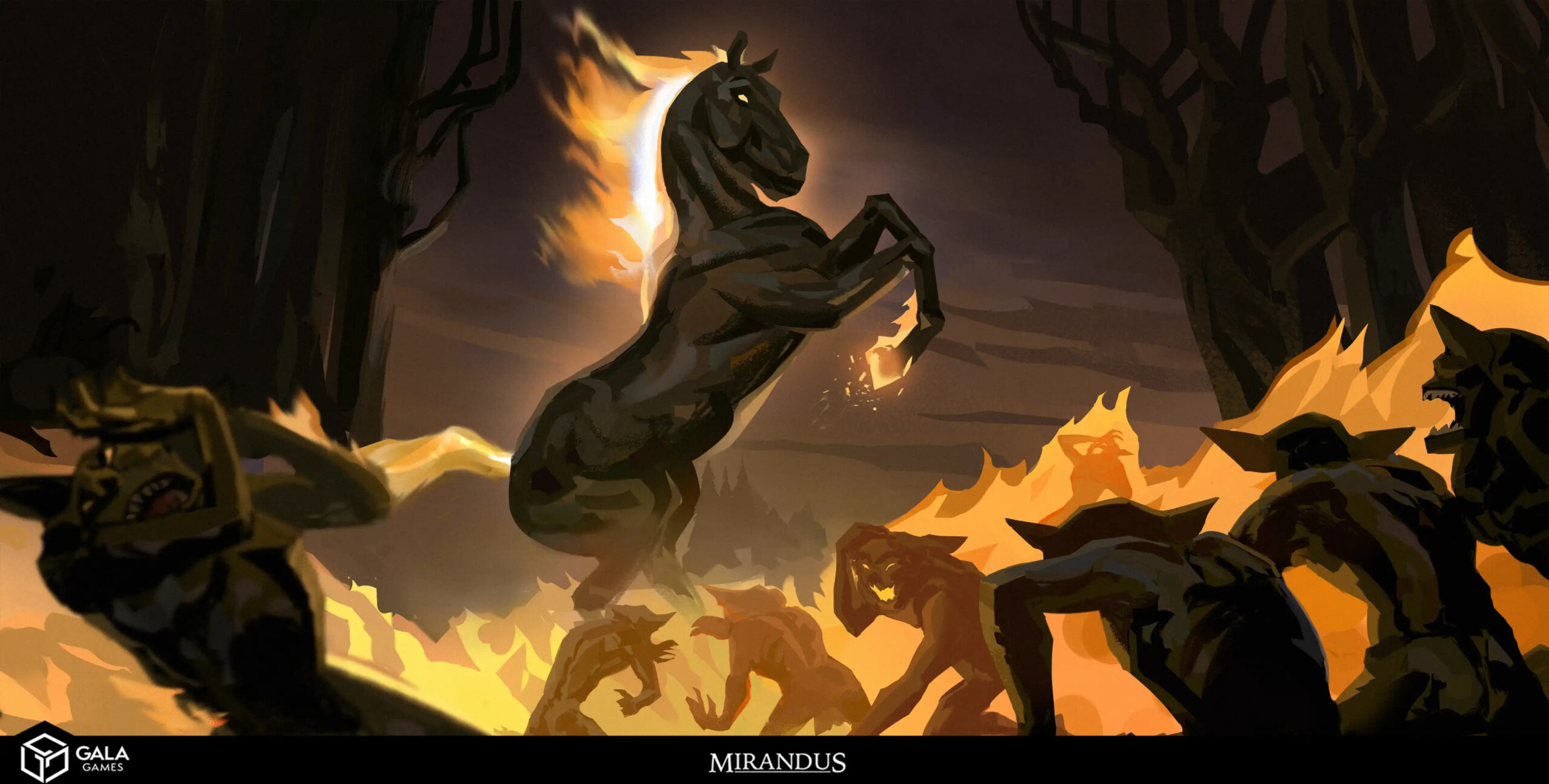 Mirandus Firebrand steed banner