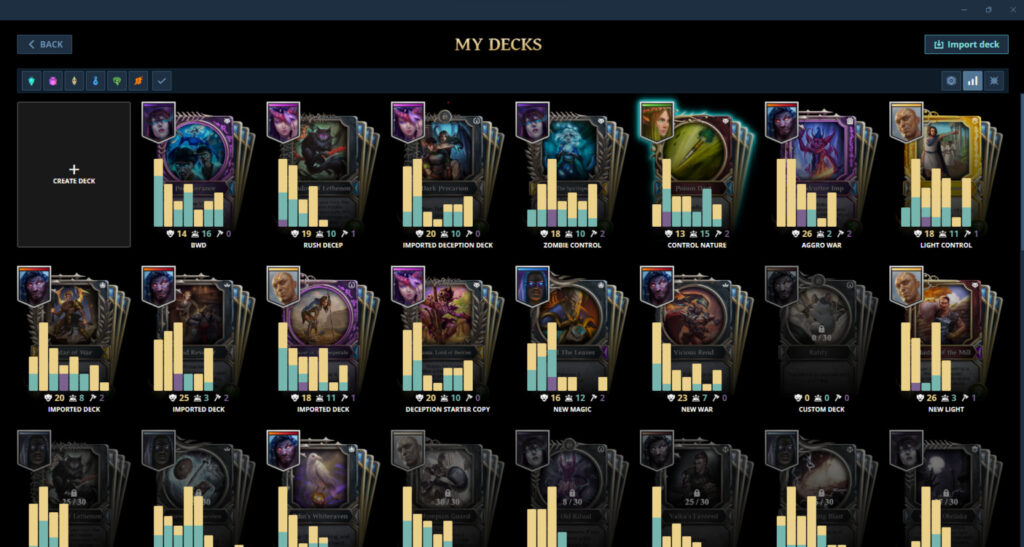 Constructeur de deck Gods Unchained