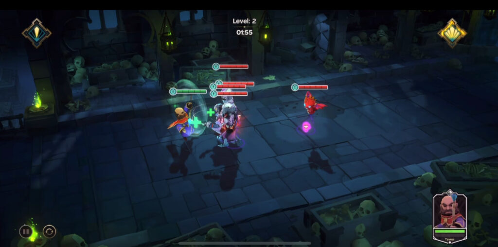 Capture d'écran du gameplay alpha de Guild of Guardians