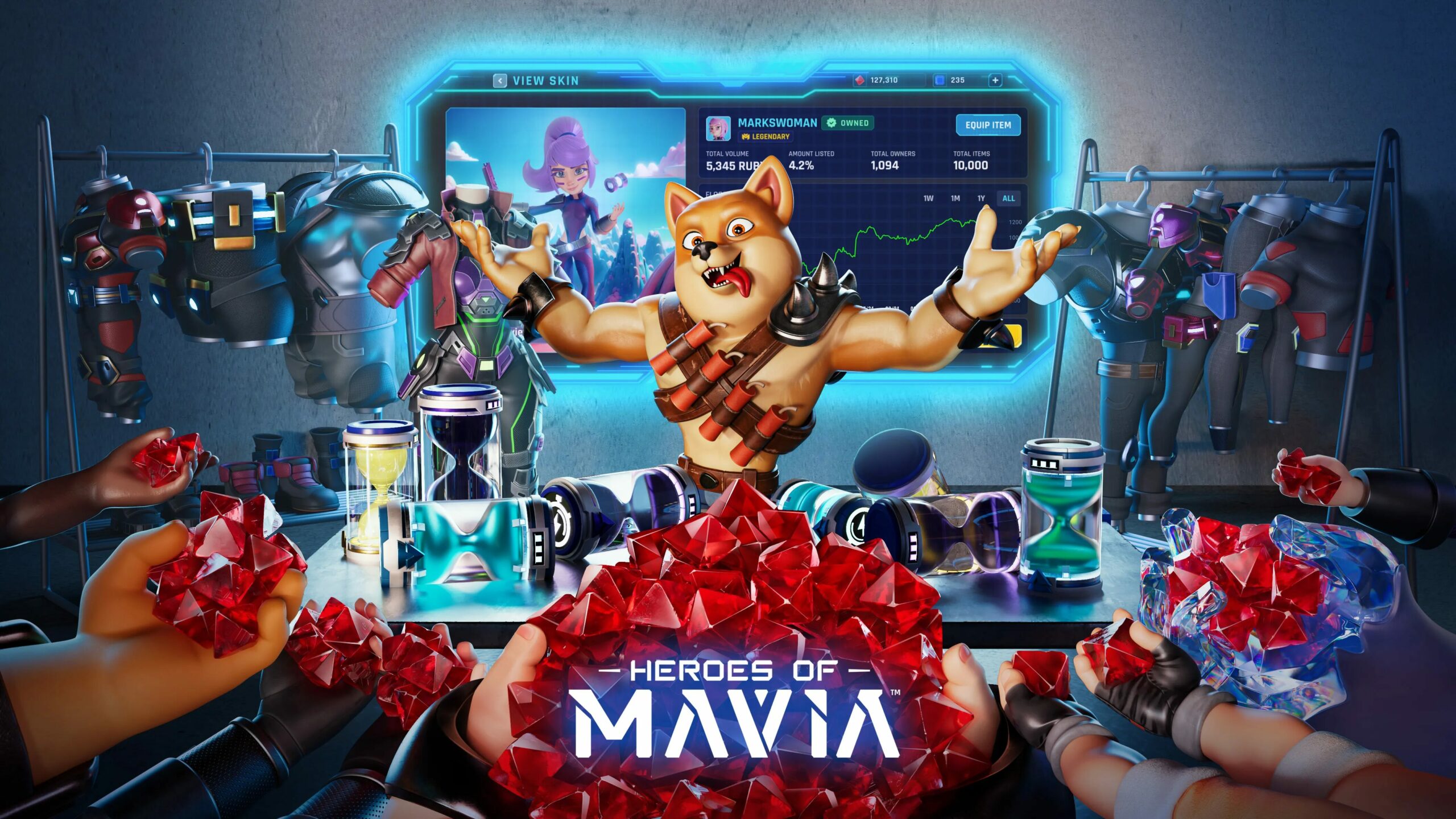 Heroes of Mavia Ruby Marketplace banner