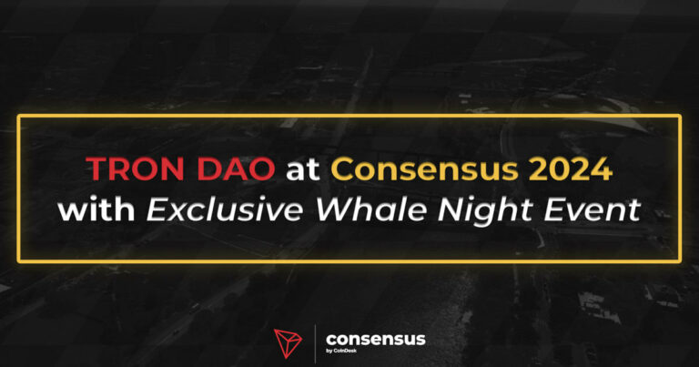 TRON DAO au Consensus 2024 avec un événement exclusif Whale Night