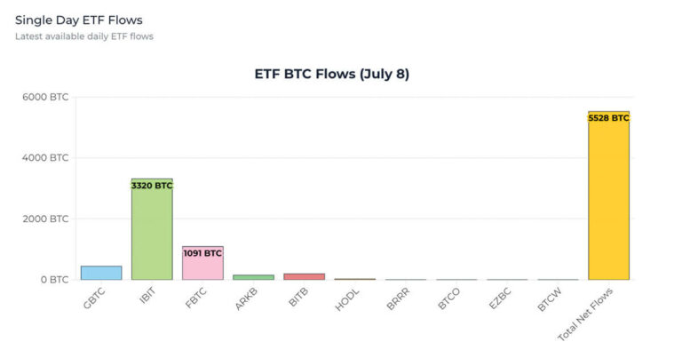 Les ETF Bitcoin enregistrent leur plus fort afflux depuis le 5 juin, avec 294 millions de dollars